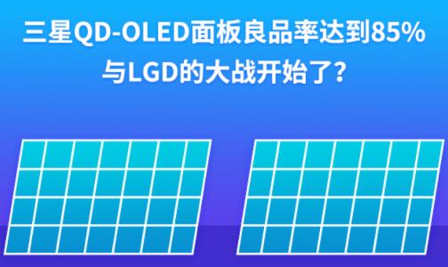 三星QD-OLED面板良品率达到85%，与LGD的大战开始了？